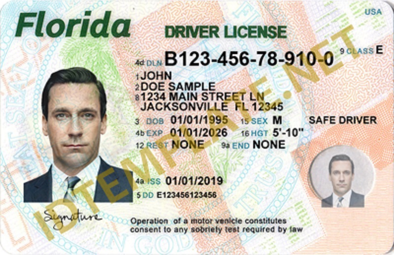 Florida Driver S License Eye Chart